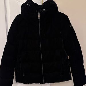 Calvin Klein Hooded Velvet Puffer